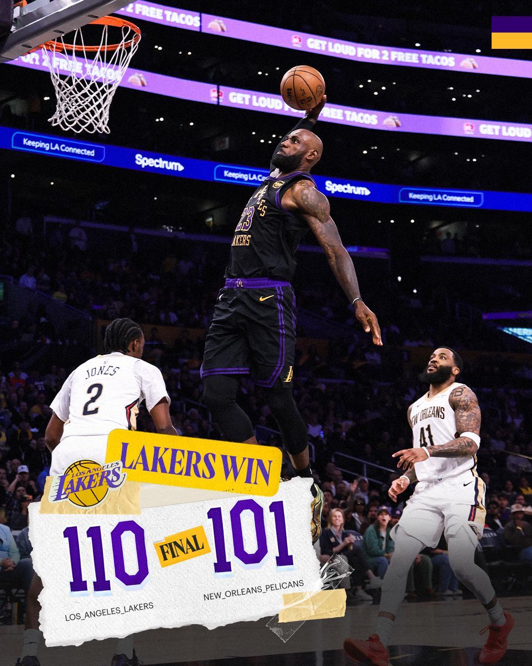 在线娱乐-湖人胜鹈鹕取3连胜！看到锡安逐渐平庸，才懂詹姆斯真的被低估了